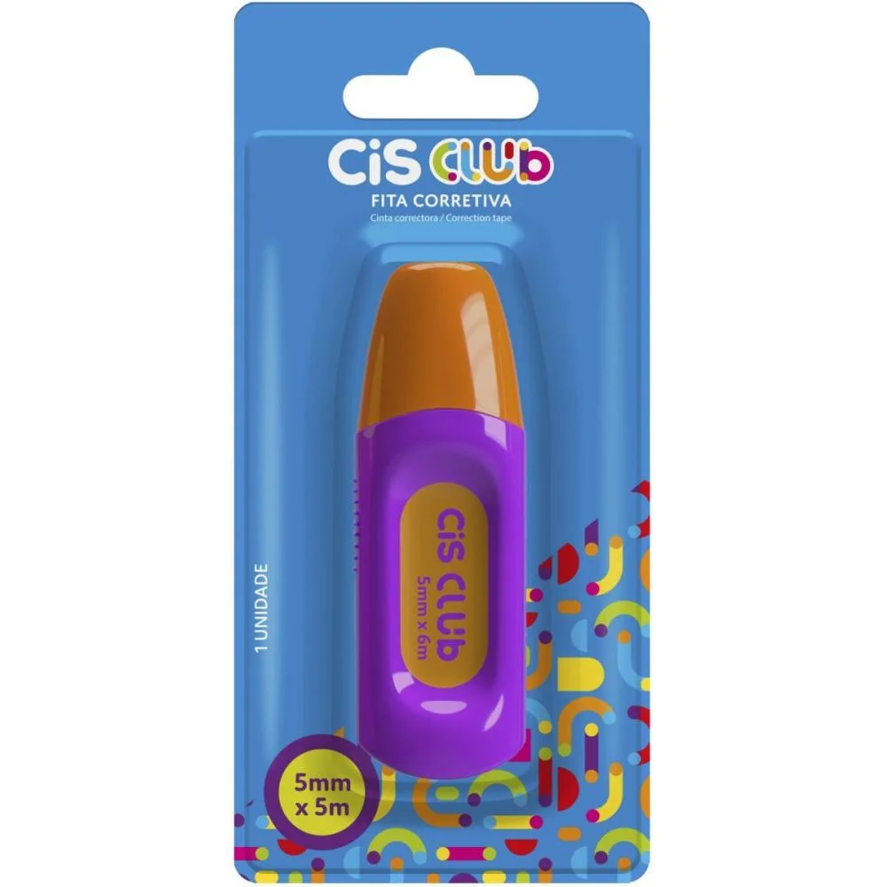Corretivo Em Fita Cis Club 5Mmx5M Cores Sortidas Sertic C/ 12 Unidades - imagem 6