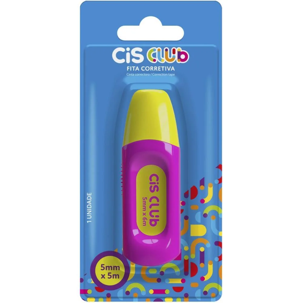 Corretivo Em Fita Cis Club 5Mmx5M Cores Sortidas Sertic C/ 12 Unidades - imagem 8