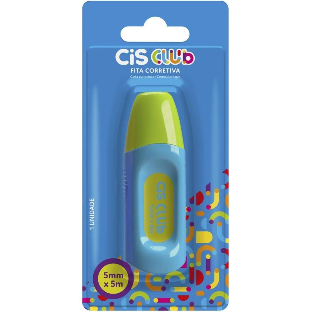 Corretivo Em Fita Cis Club 5Mmx5M Cores Sortidas Sertic C/ 12 Unidades - imagem 9