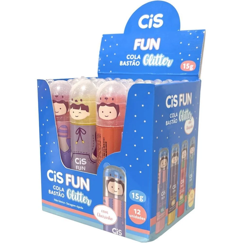 Cola Em Bastao Cis Fun Glitter Cheiro 15G (S) Sertic (Cx.c/12) - imagem 2