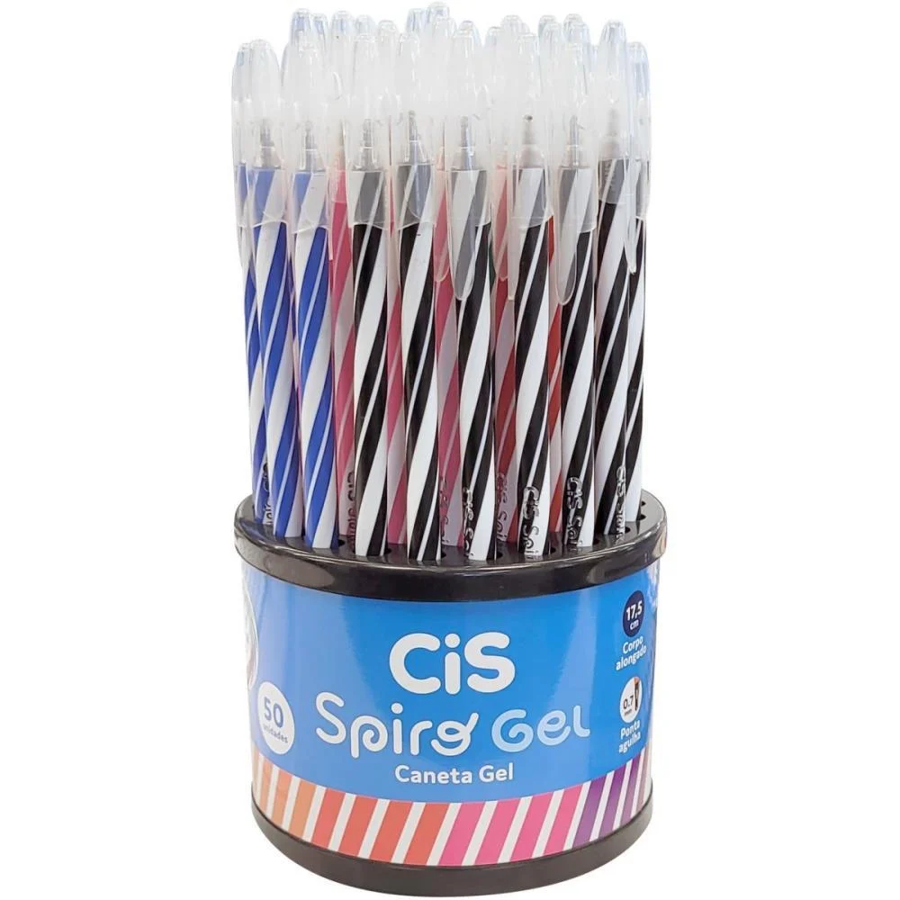 Caneta Gel Cis Spiro 0,7Mm Cores Sortidas Sertic C/ 50 Unidades - imagem 3