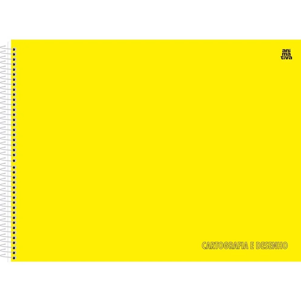 Caderno Desenho Univ Capa Dura Amarelo 60F Animativa (Pct.c/05) - imagem 3