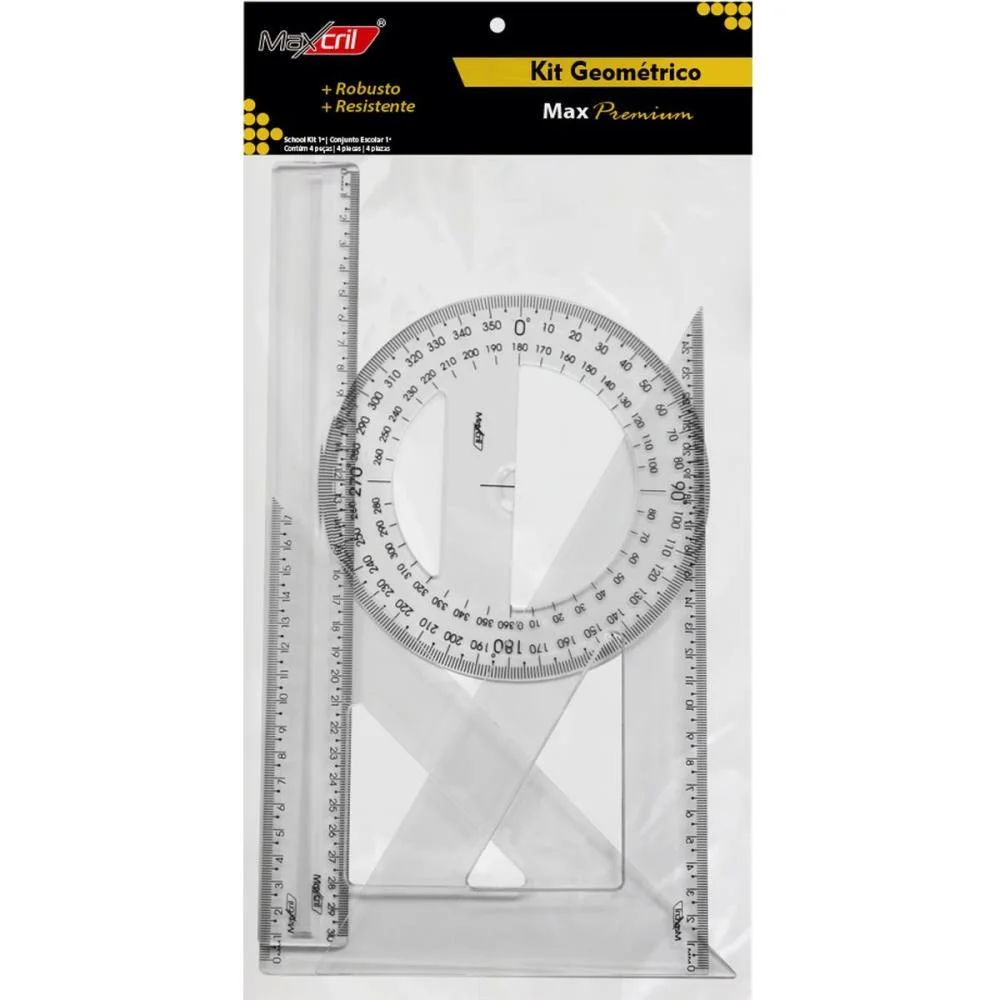 Conjunto Para Desenho Max Premium Geometrico 4Pcs Maxcril (Blister) - imagem 5