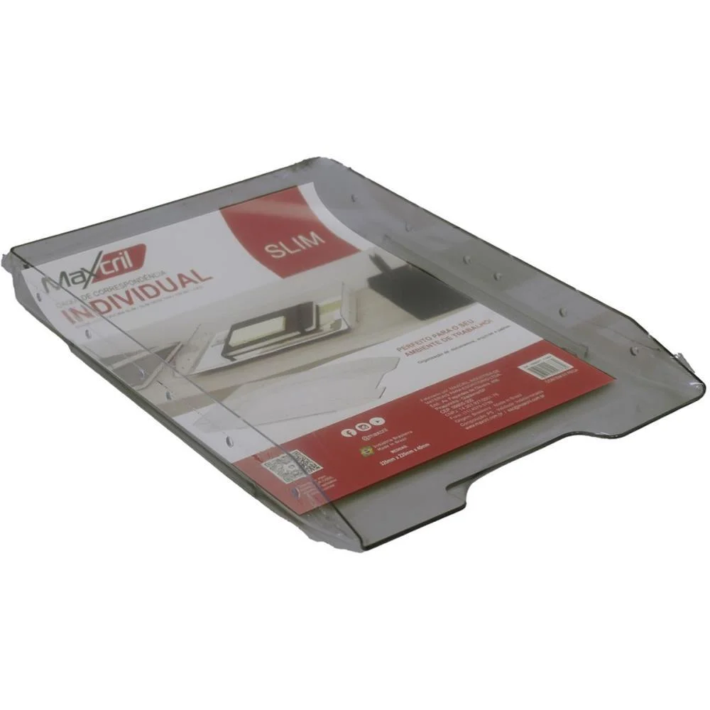 Caixa Correspondencia Simples Slim Fume Selada Maxcril - imagem 6