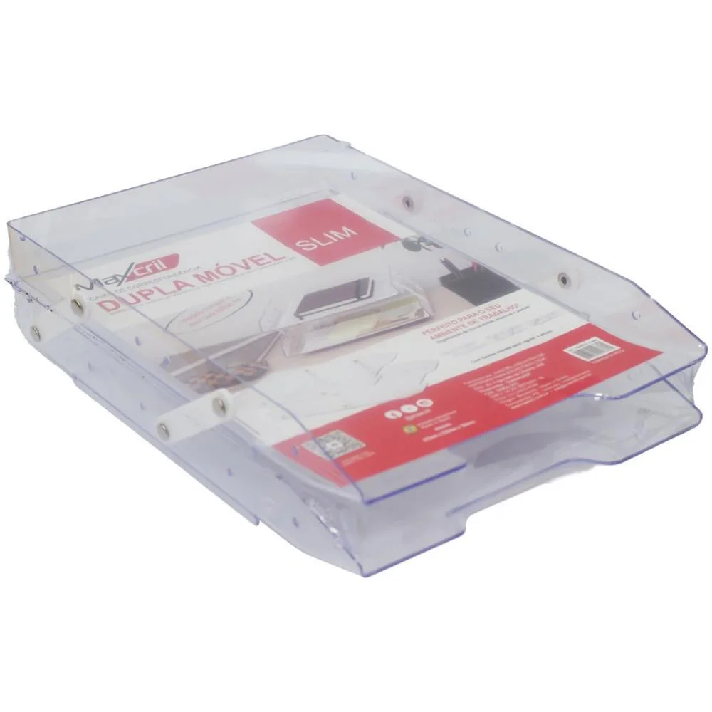 Caixa Correspondencia Dupla Slim Movel Cristal Selada Maxcril - imagem 6