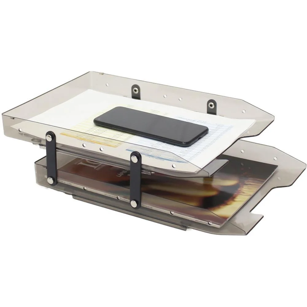 Caixa Correspondencia Dupla Slim Movel Fume Selada Maxcril - imagem 4