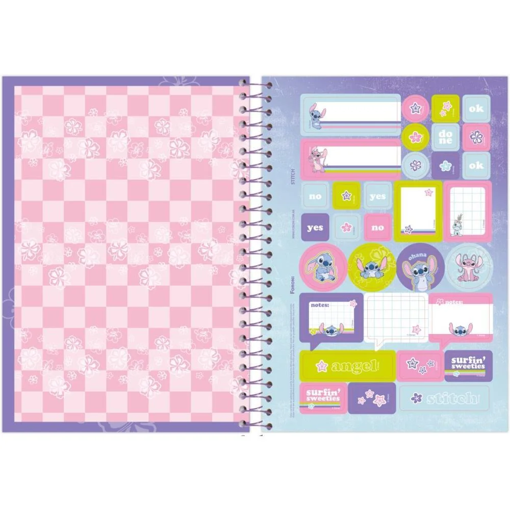 Caderno Espiral Pequeno Capa Dura Stitch 80F Foroni (Pct.c/05) - imagem 7