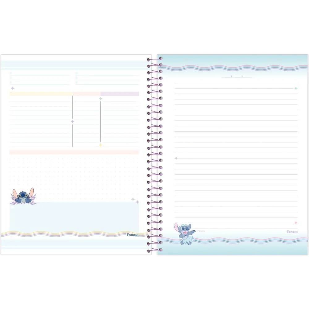 Caderno 10X1 Cp.dura Colegial Stitch 160F Foroni (Pct.c/04) - imagem 10