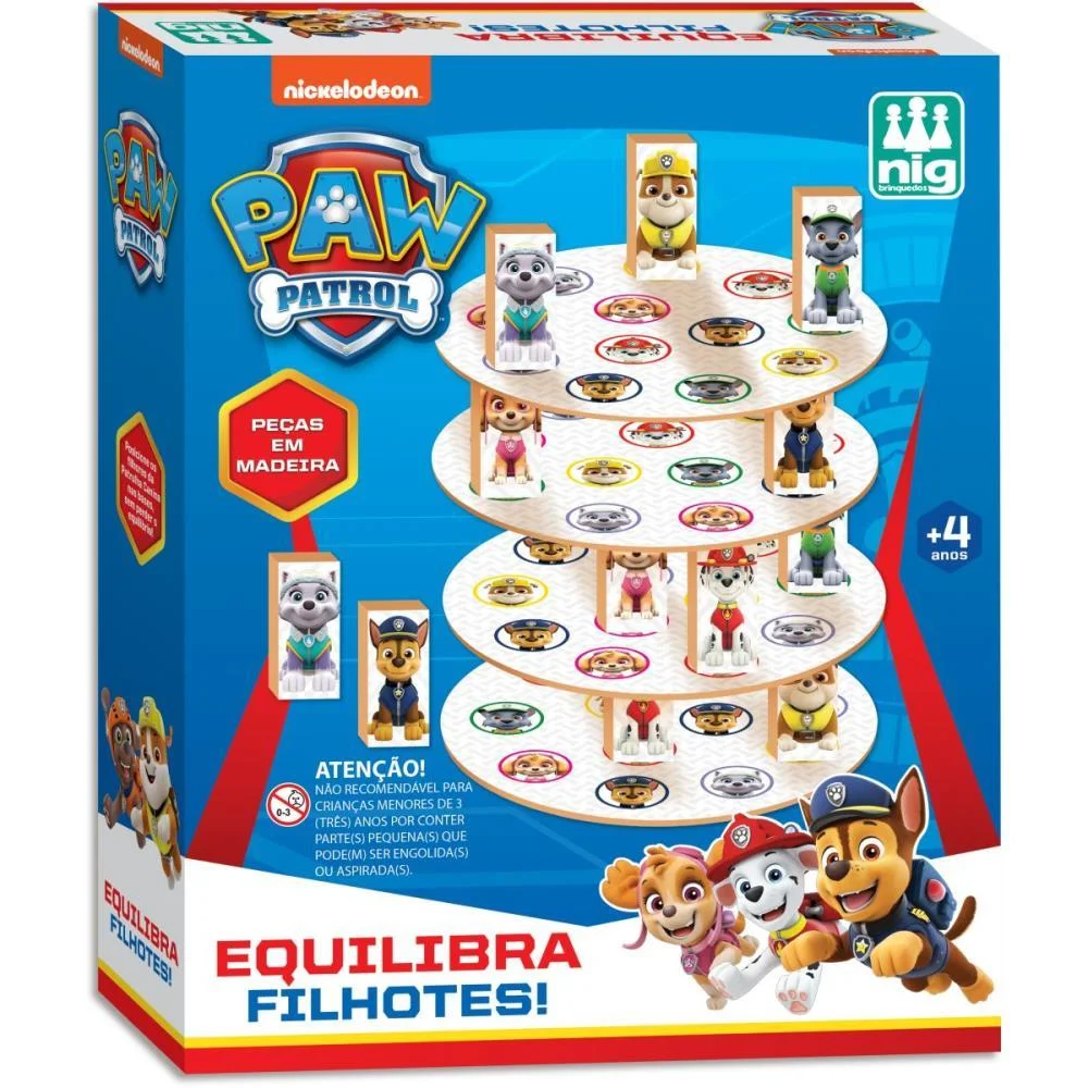 Jogo Diverso Patrulha Canina Equilibra Filh Nig Brinquedos - imagem 2
