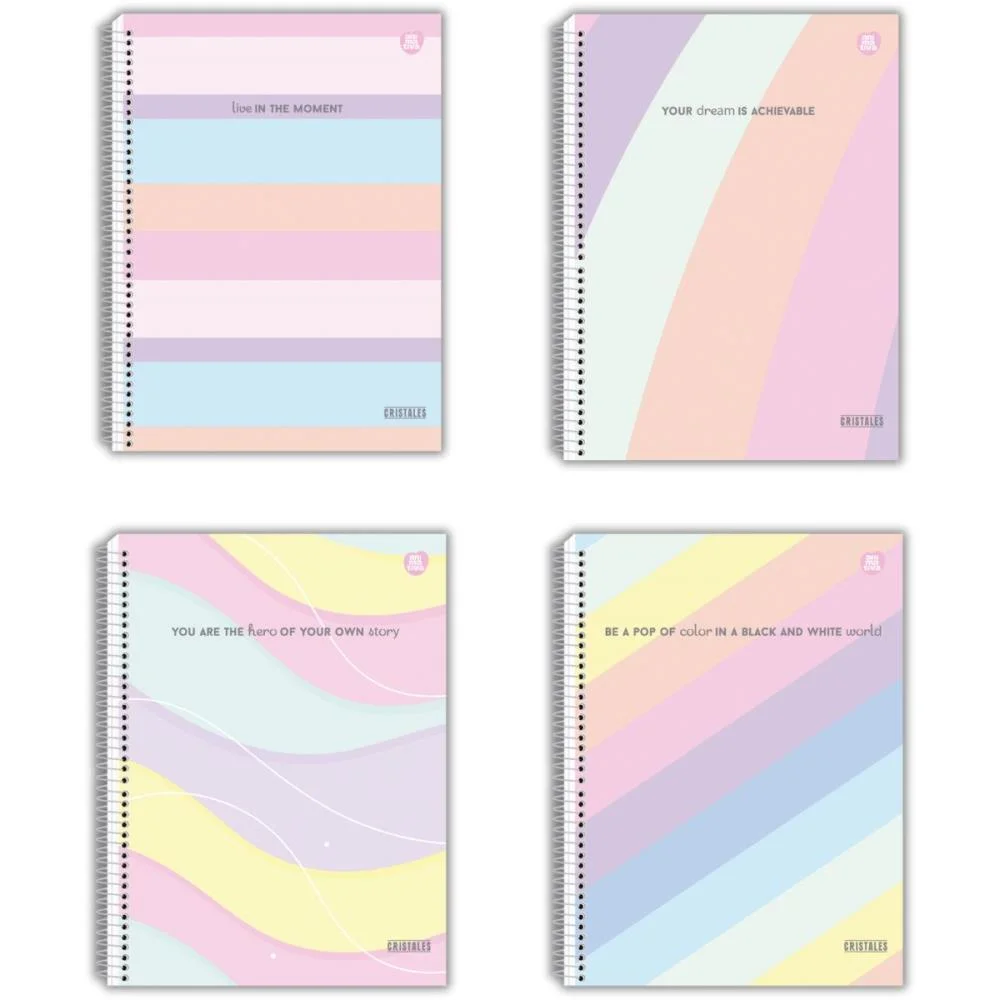 Caderno 01X1 Cp.dura Colegial Cristales 80F Animativa (Pct.c/04) - imagem 2