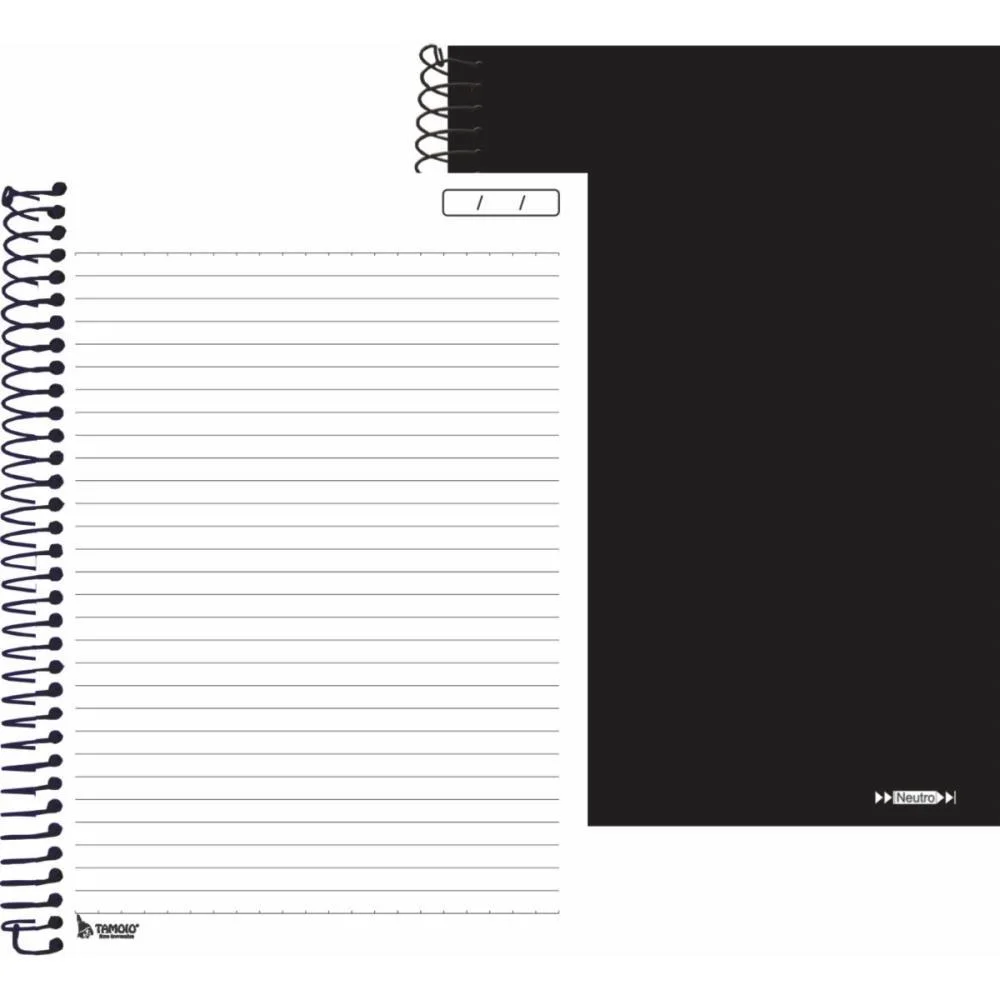 Caderno 01X1 Capa Dura Neutro Preto 96F Sem Pauta Tamoio (Pct.c/04) - imagem 3