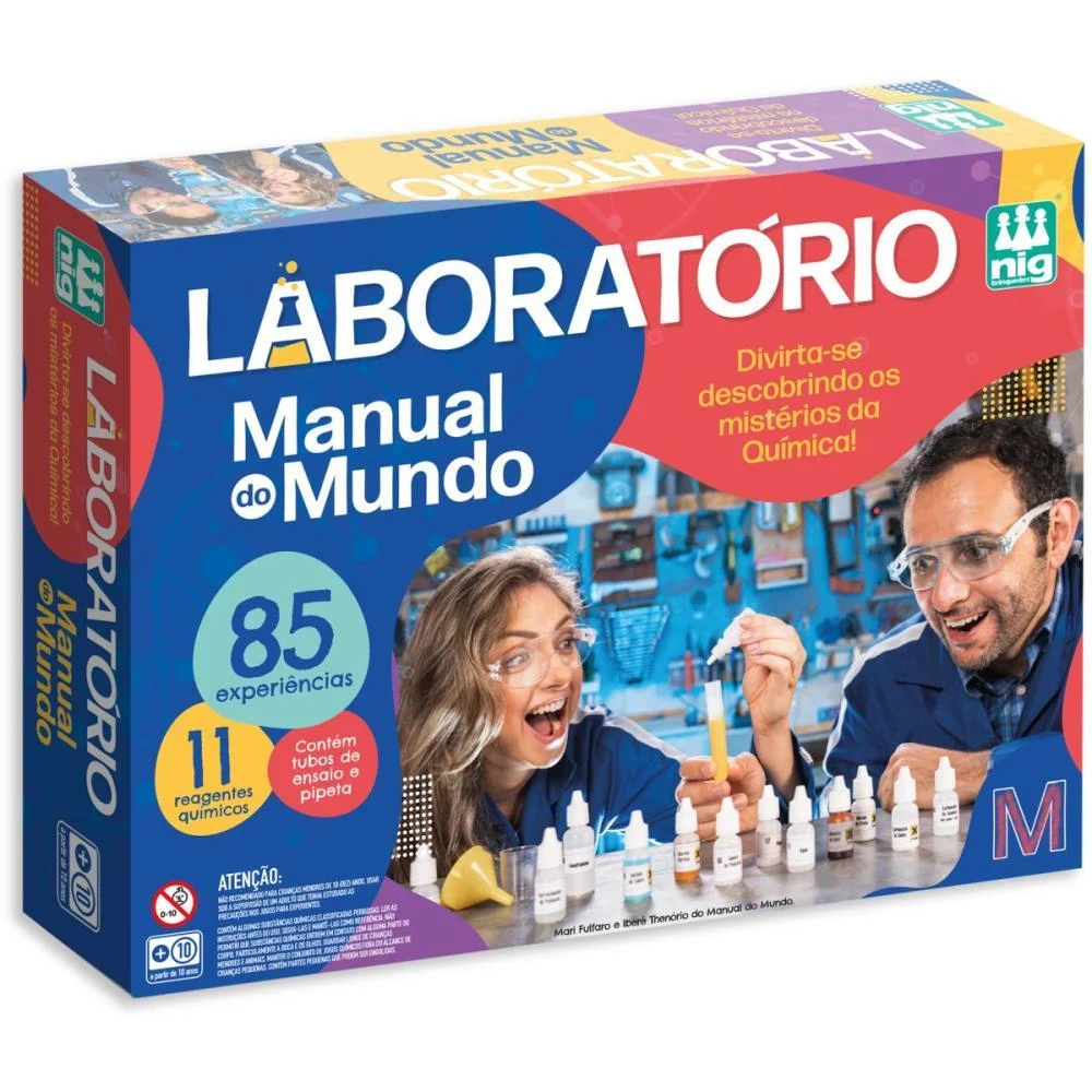 Jogo Diverso Laboratorio Manual Do Mundo Nig Brinquedos - imagem 3
