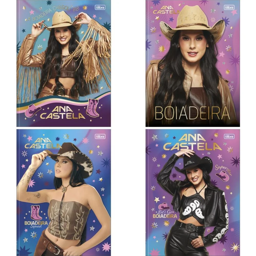 Caderno Brochurao Capa Dura Ana Castela 80Fls Tilibra (Pct.c/05) - imagem 2