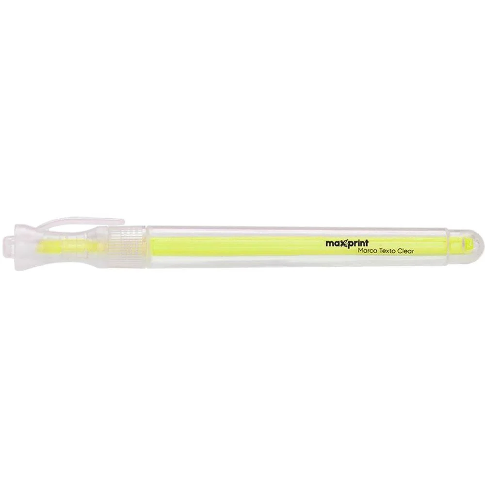 Caneta Marca Texto Clear Amarela Maxprint (Cx.c/12) - imagem 2