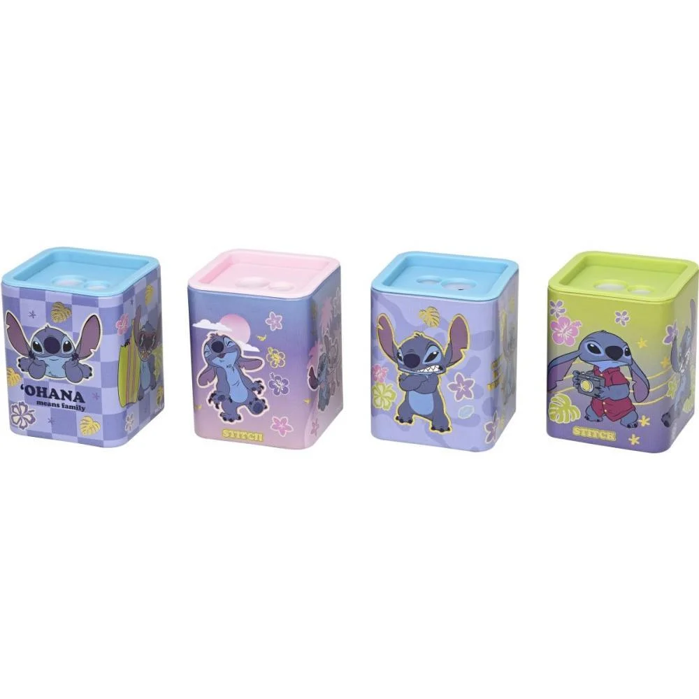 Apontador Com Deposito 2 Furos Stitch Quadrado Metalico 4Mod Molin C/ 12 Unidades - imagem 4