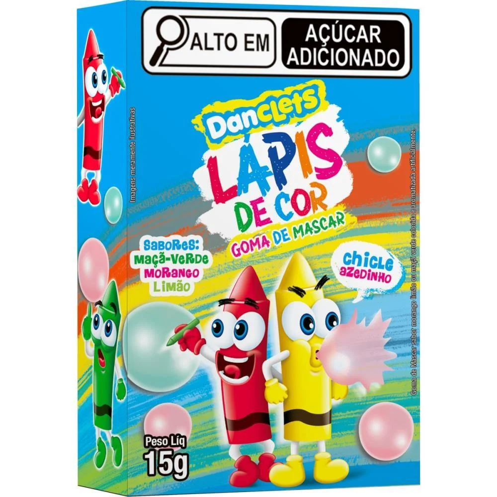 Doce Lapis De Cor Danclets Sabores Danilla Foods C/ 15 Unidades - imagem 3
