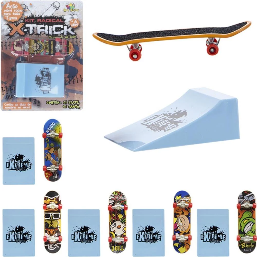 Skate De Dedo X-Trick C/Rampa Art Brink - imagem 4