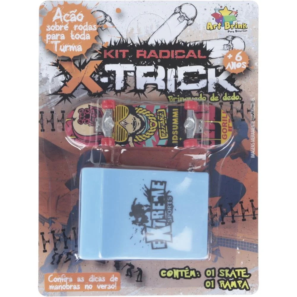 Skate De Dedo X-Trick C/Rampa Art Brink - imagem 5