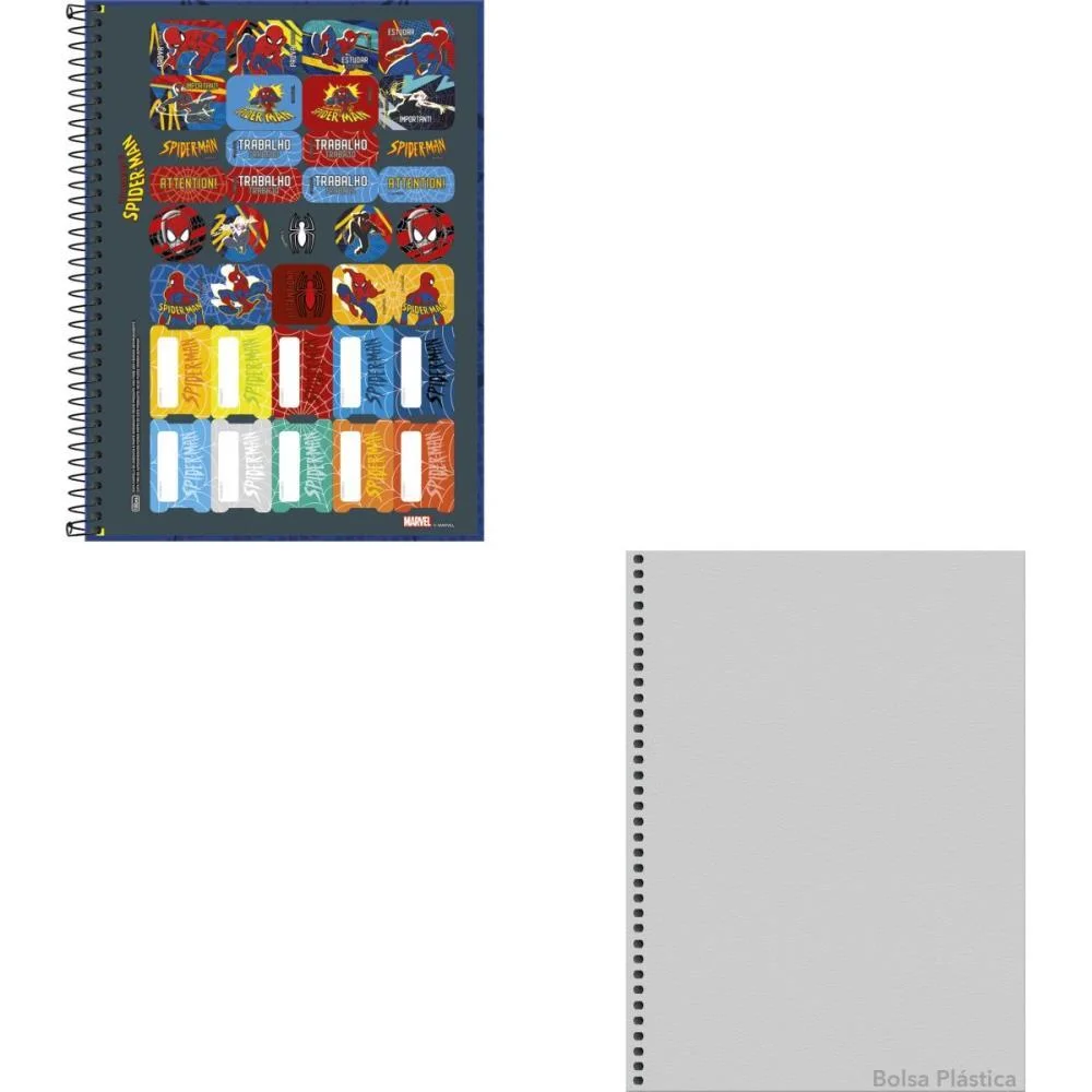 Caderno 01X1 Capa Dura Spider-Man 80Fls Fit Tilibra (Pct.c/04) - imagem 3