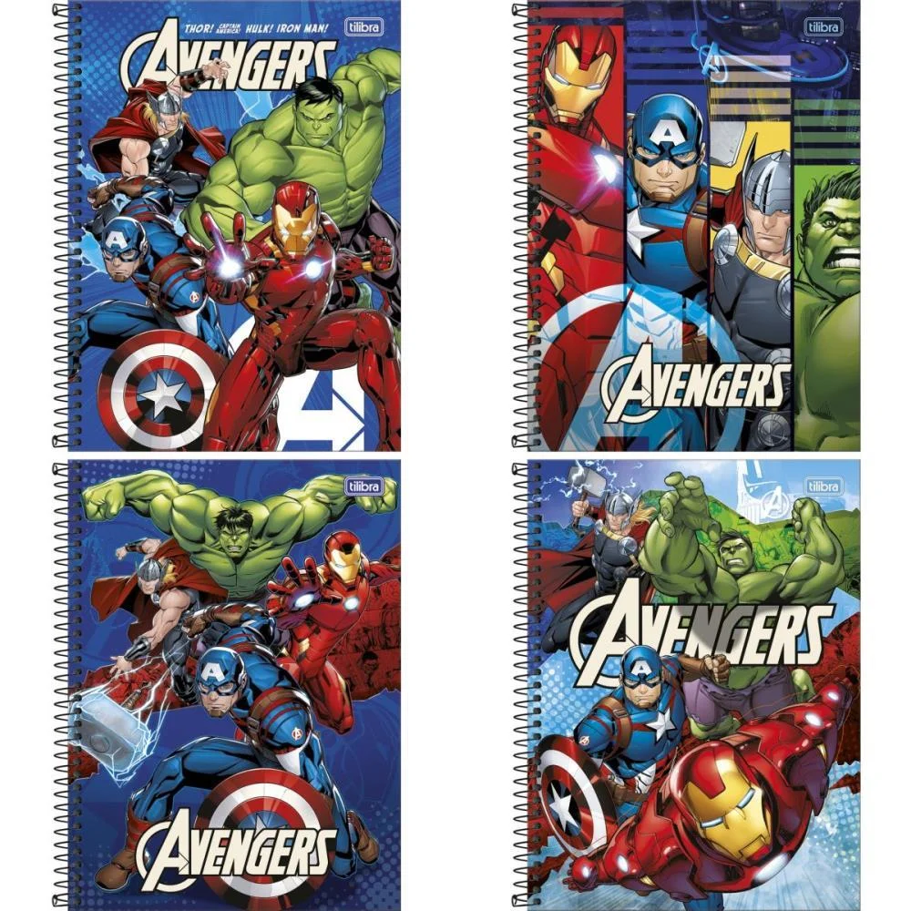 Caderno 01X1 Capa Dura Avengers 80Fls Fit Tilibra (Pct.c/04) - imagem 4