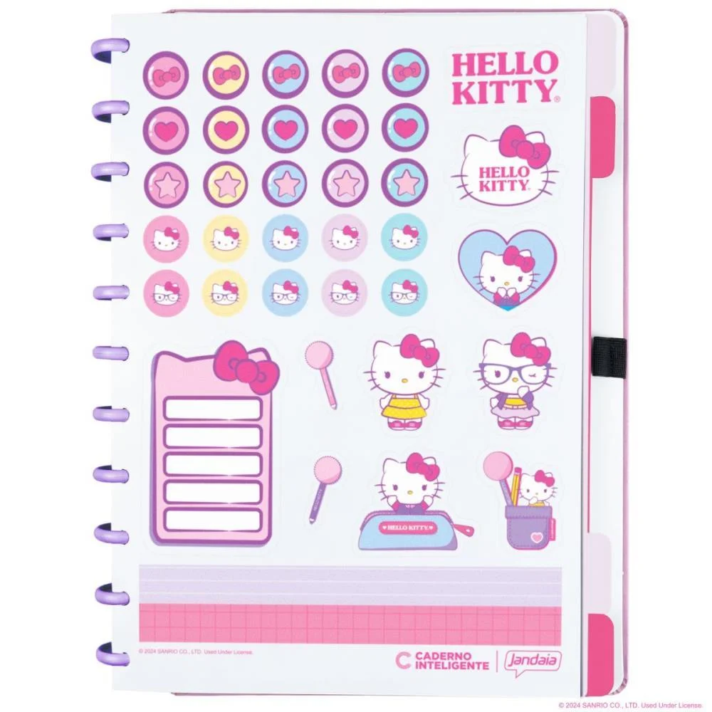 Caderno Inteligente Grande Hello Kitty 80Fls 215X280Mm Caderno Inteligente - imagem 4