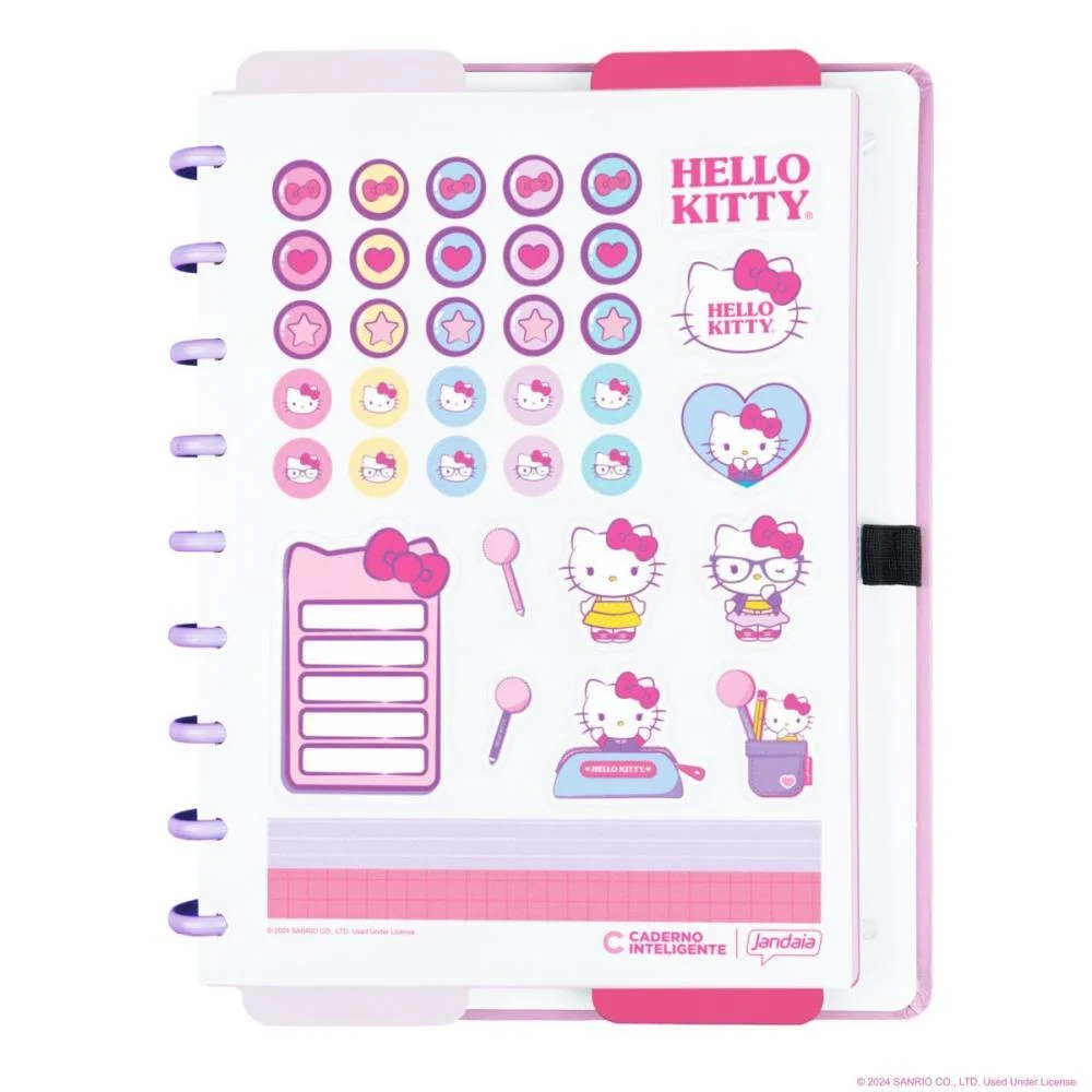 Caderno Inteligente Medio Hello Kitty 80Fls 190X255Mm Caderno Inteligente - imagem 4
