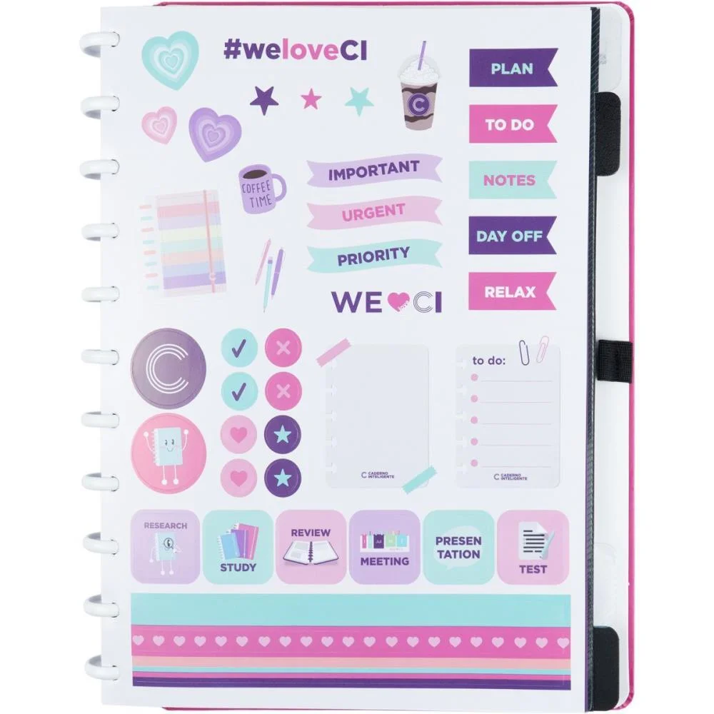 Caderno Inteligente Grande Super Pink 80Fls 215X280Mm Caderno Inteligente - imagem 4