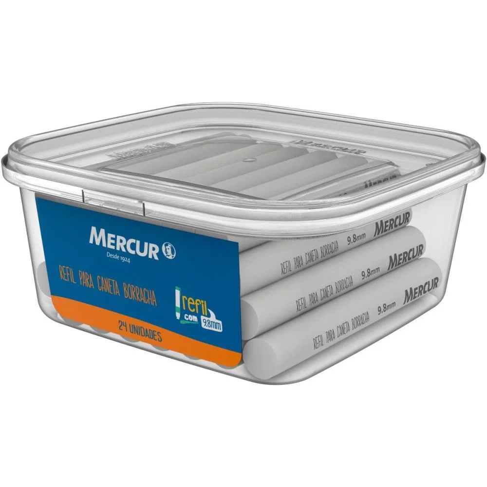 Borracha Caneta Refil Branca Mercur (Pote-24) - imagem 2