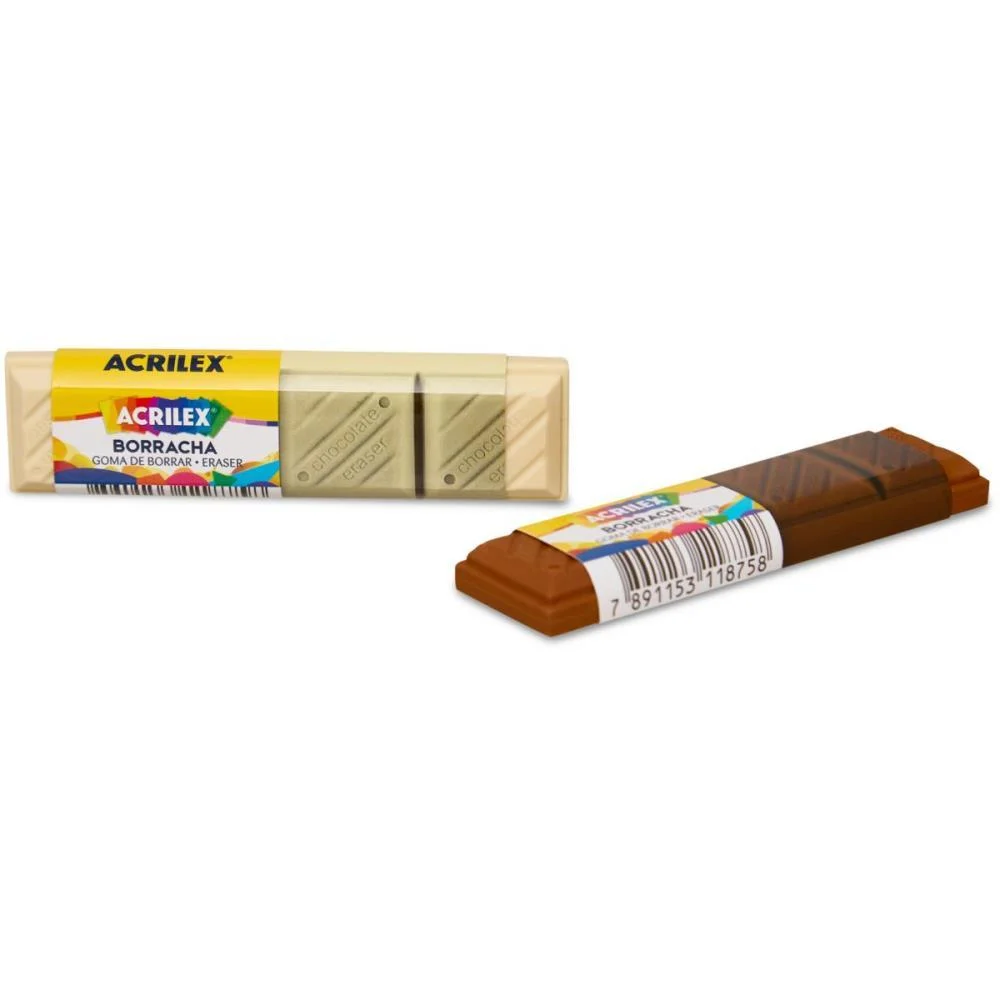 Borracha Decorada Chocolate Sortida Acrilex C/ 24 Unidades - imagem 3