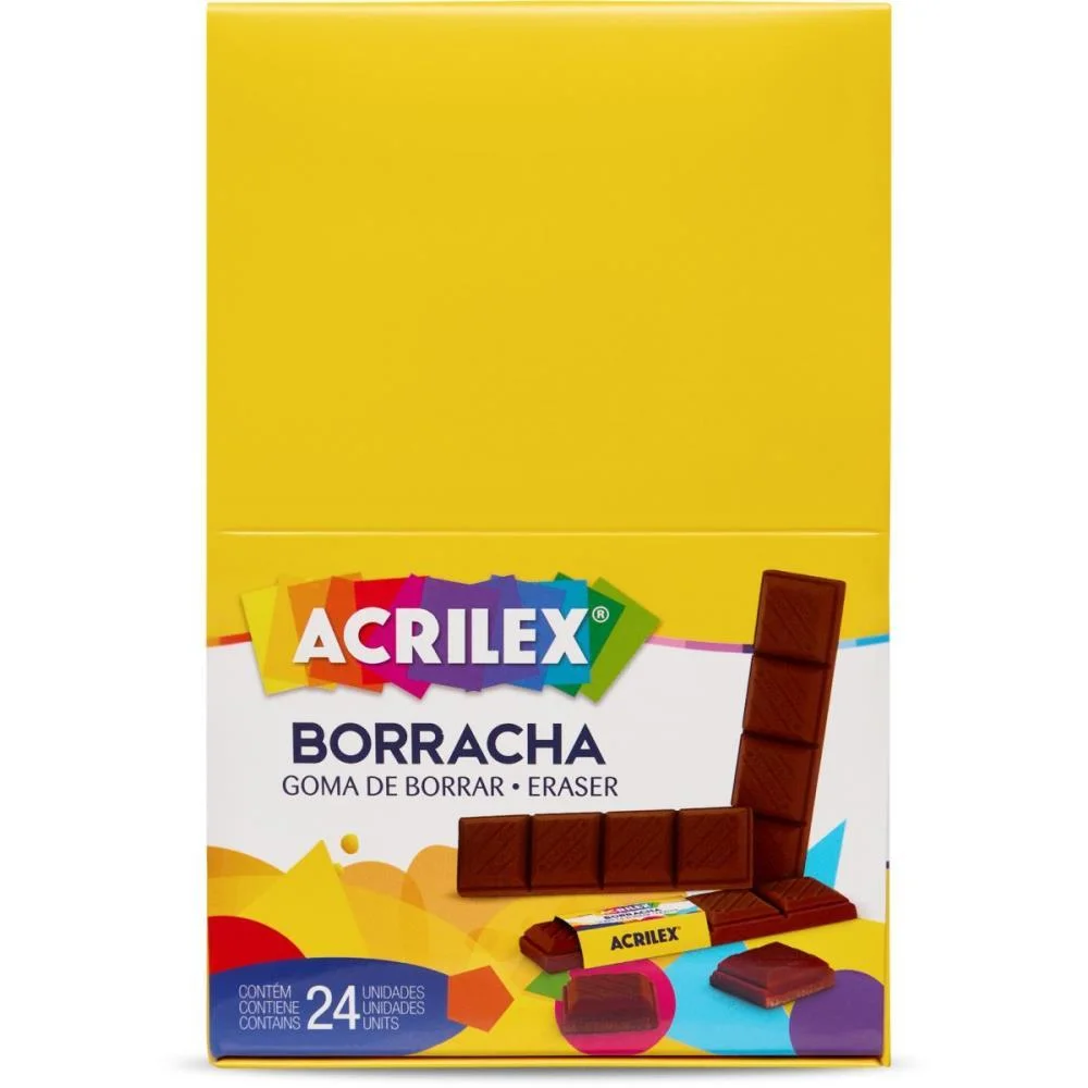 Borracha Decorada Chocolate Sortida Acrilex C/ 24 Unidades - imagem 5