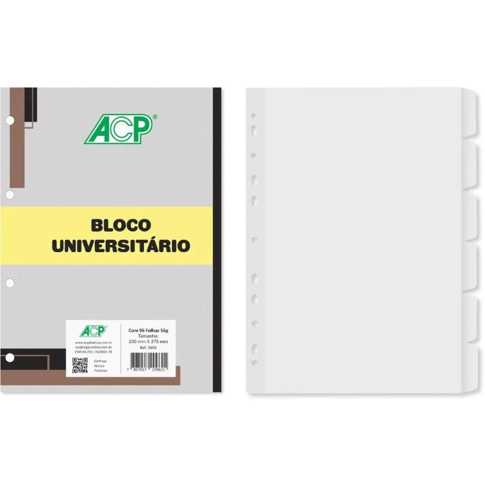 Fichario Com Ziper Nylon Preto C/Bolso Na Capa Acp - imagem 4