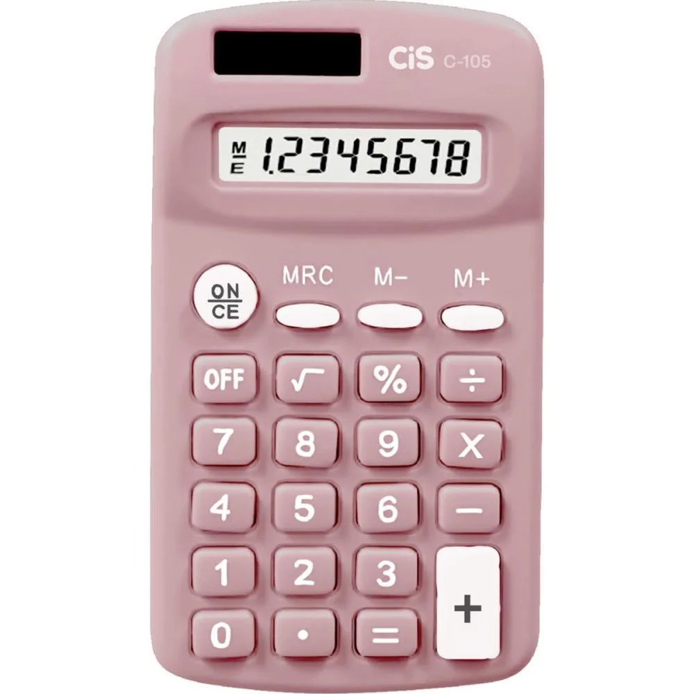 Calculadora De Bolso 8 Dig. Mod C-105 Rosa Sertic - imagem 2
