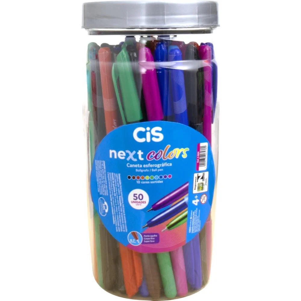 Caneta Esferografica Cis Next Colors 0.7Mm 10Cor (S Sertic C/ 50 Unidades - imagem 2