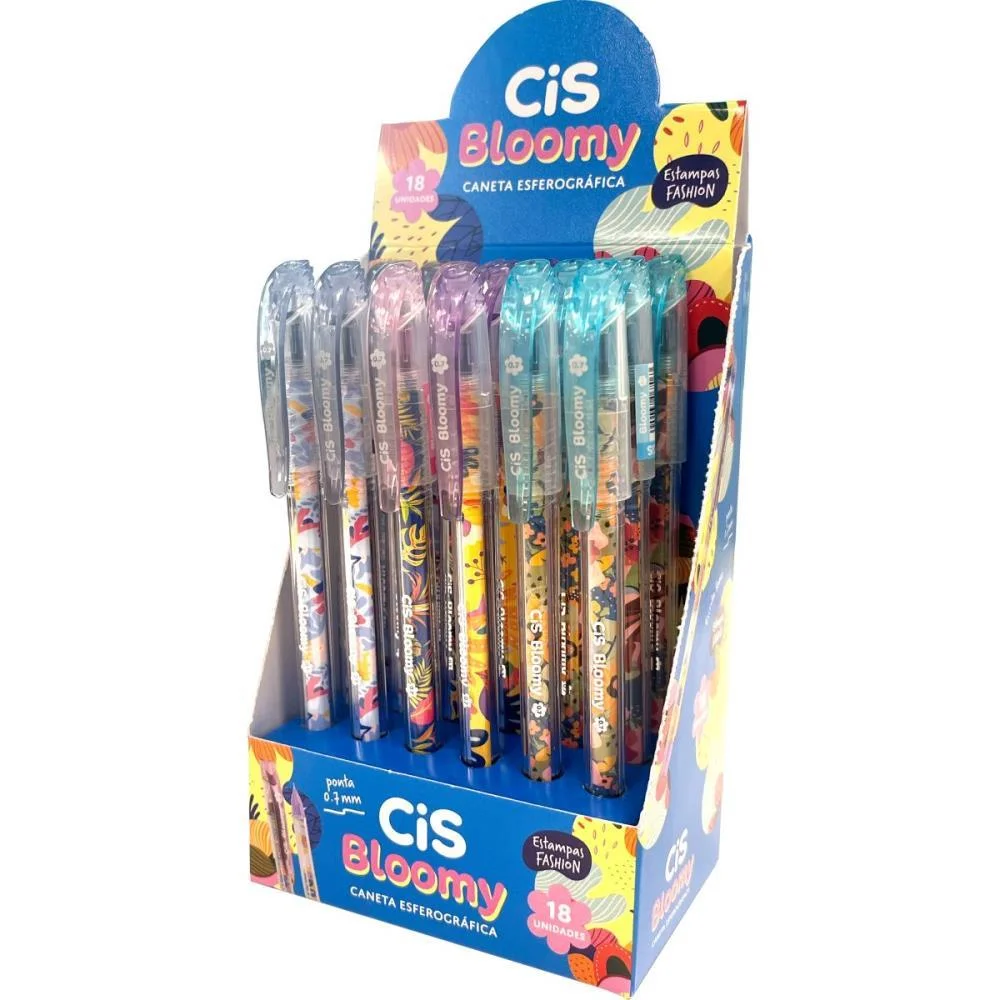 Caneta Esferografica Cis Bloomy 0.7Mm 4 Cores (S) Sertic C/ 18 Unidades - imagem 5