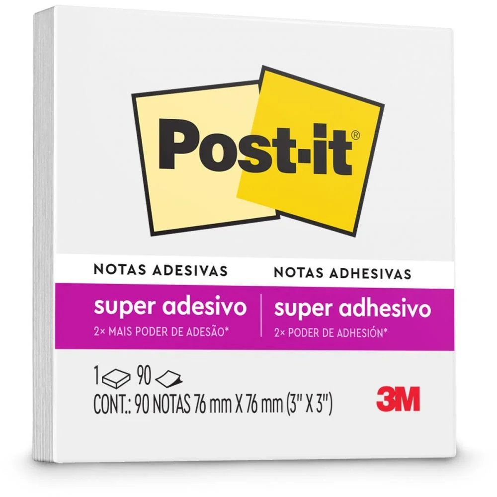 Bloco De Recado Post-It 76Mmx76Mm Branco Neve 90Fls 3M - imagem 8