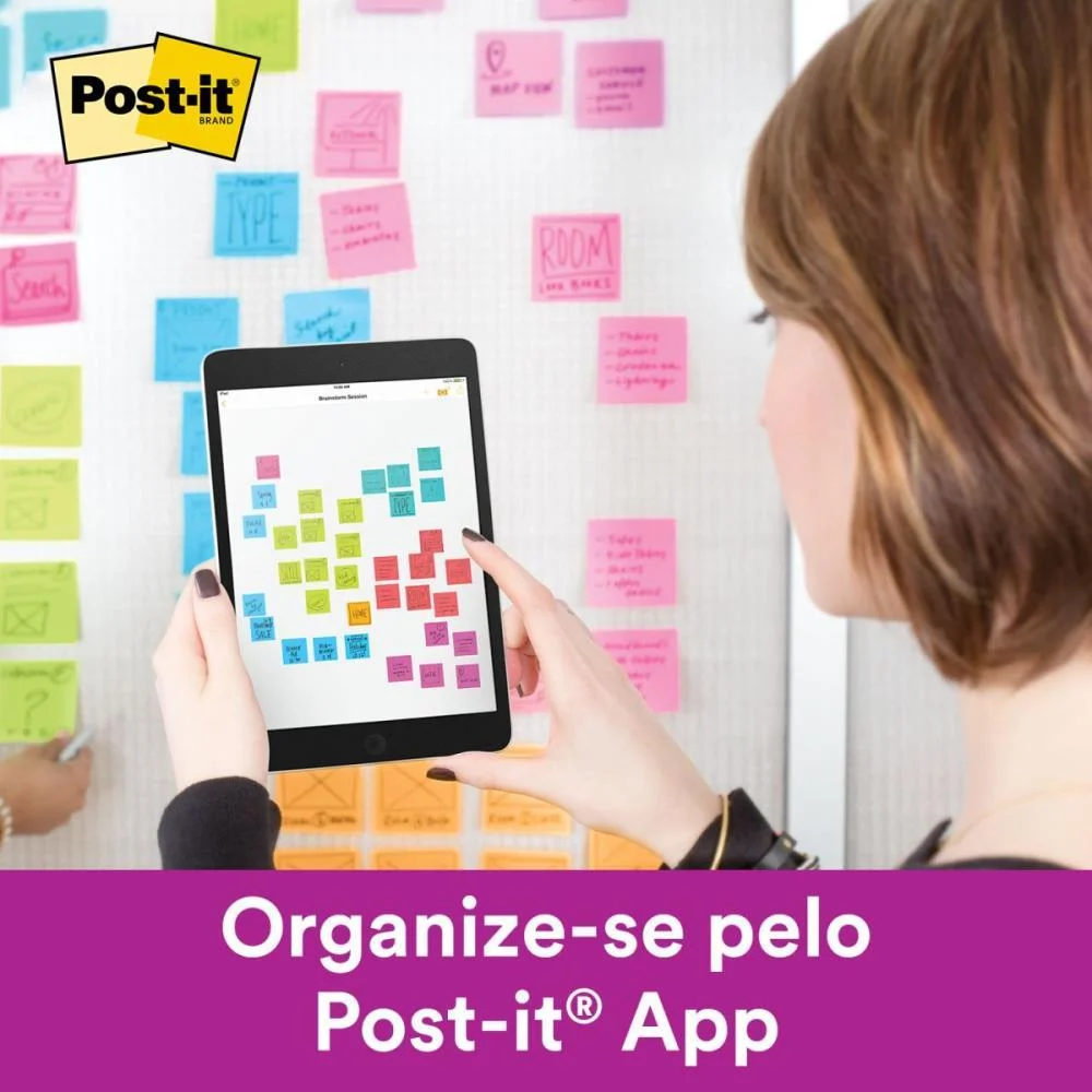 Bloco De Recado Post-It 76Mmx76Mm Sal Rosa 90 Fls. 3M - imagem 5