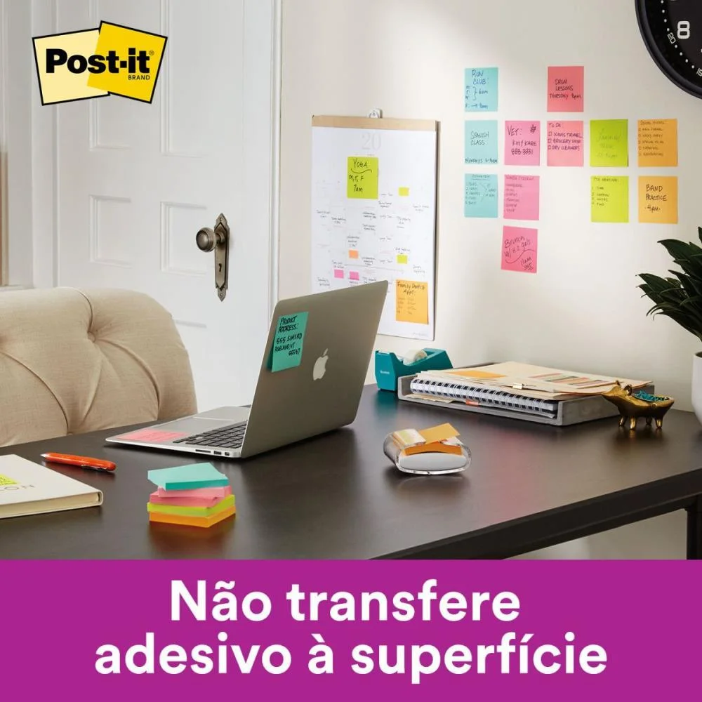 Bloco De Recado Post-It 76Mmx76Mm Sal Rosa 90 Fls. 3M - imagem 7