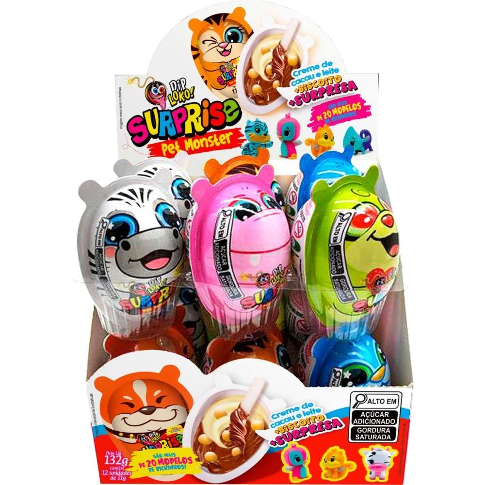 Doce Dip Loko Surprise Pet Danilla Foods C/ 12 Unidades - imagem 3