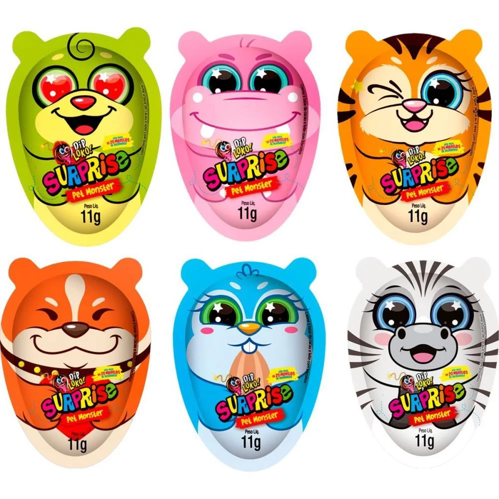 Doce Dip Loko Surprise Pet Danilla Foods C/ 12 Unidades - imagem 4