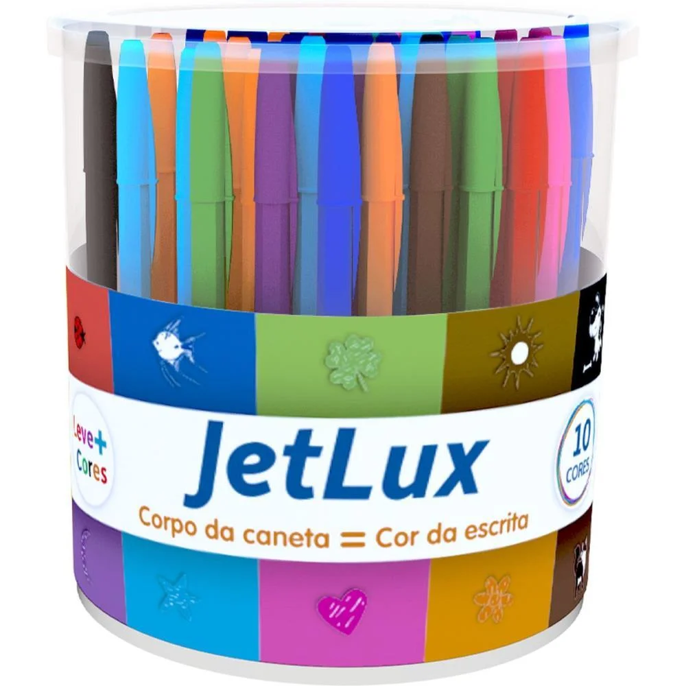 Caneta Esferografica Jet Lux Iii 1,0Mm 10 Cores Compactor (Pote-112) - imagem 3