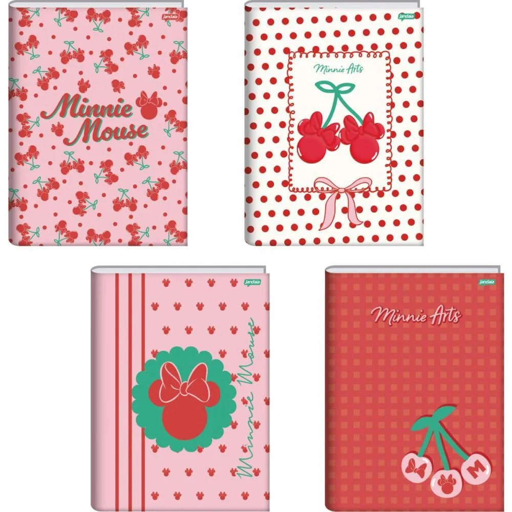 Caderno Brochurao Capa Dura Minnie Arts 80Fls. Jandaia (Pct.c/05) - imagem 3
