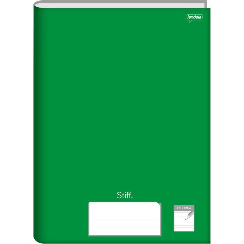 Caderno Caligrafia Capa Dura Stiff 96 Folhas Verde Jandaia (Pct.c/05) - imagem 2