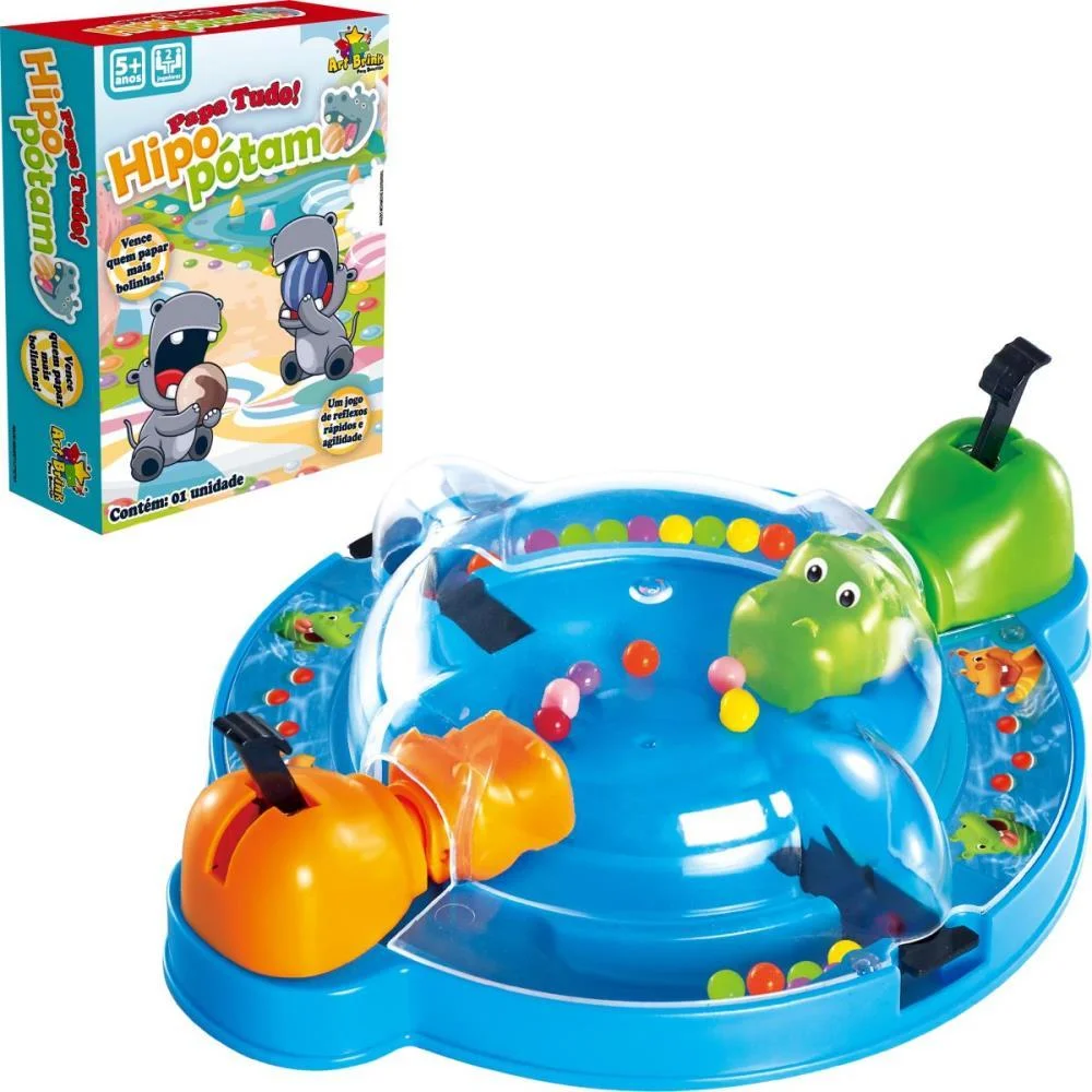 Brinquedo Diverso Papa Bolinhas Hipopotamo Art Brink - imagem 4