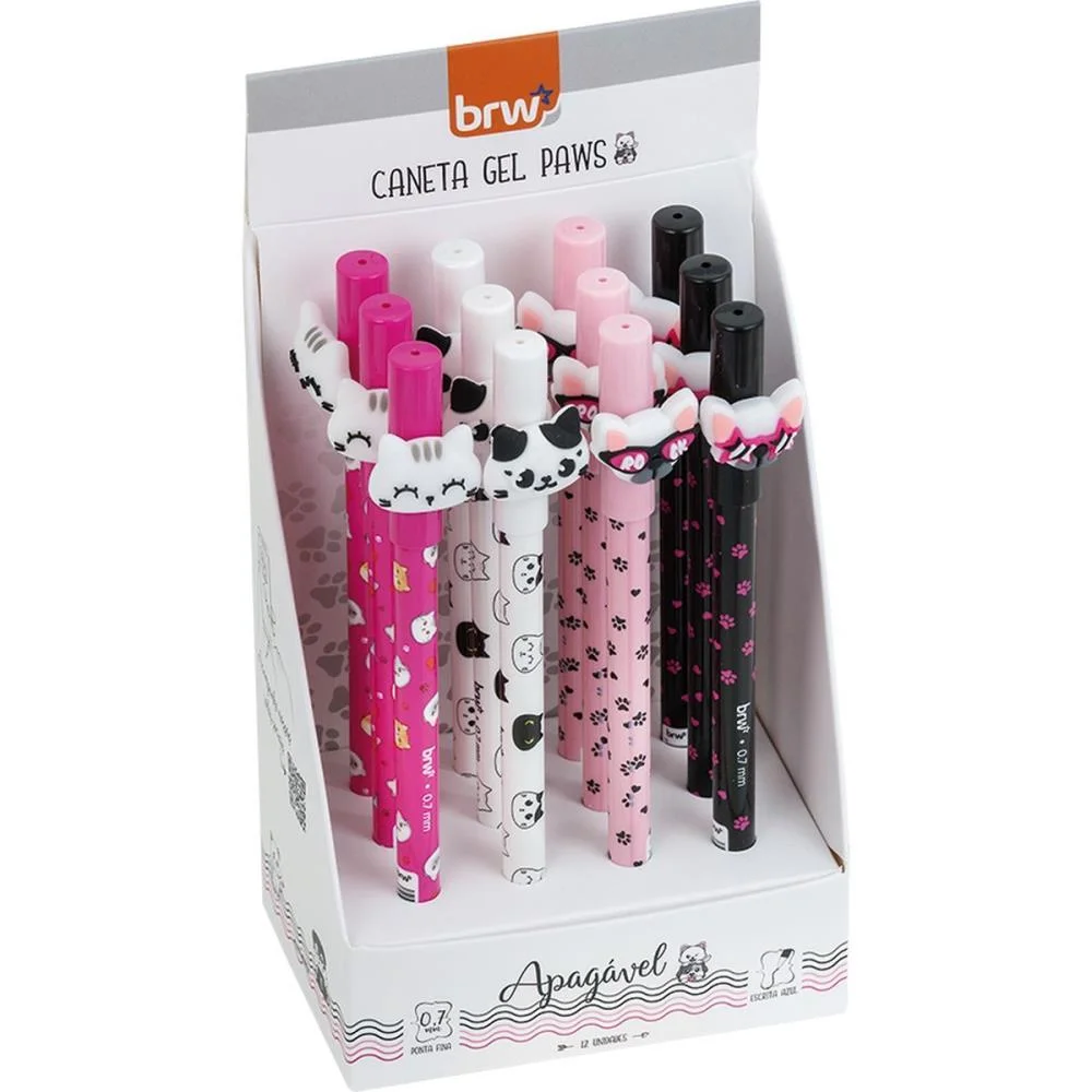 Caneta Gel Divert Gel Paws Apag.0.7Mm 4Mo Brw C/ 12 Unidades - imagem 3
