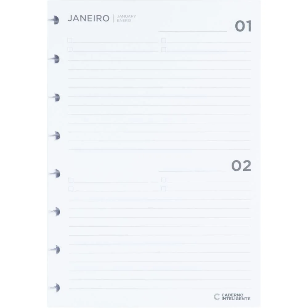 Caderno Inteligente Refil A5 Refil Agenda 90G 97Fls Caderno Inteligente (Pacote) - imagem 3