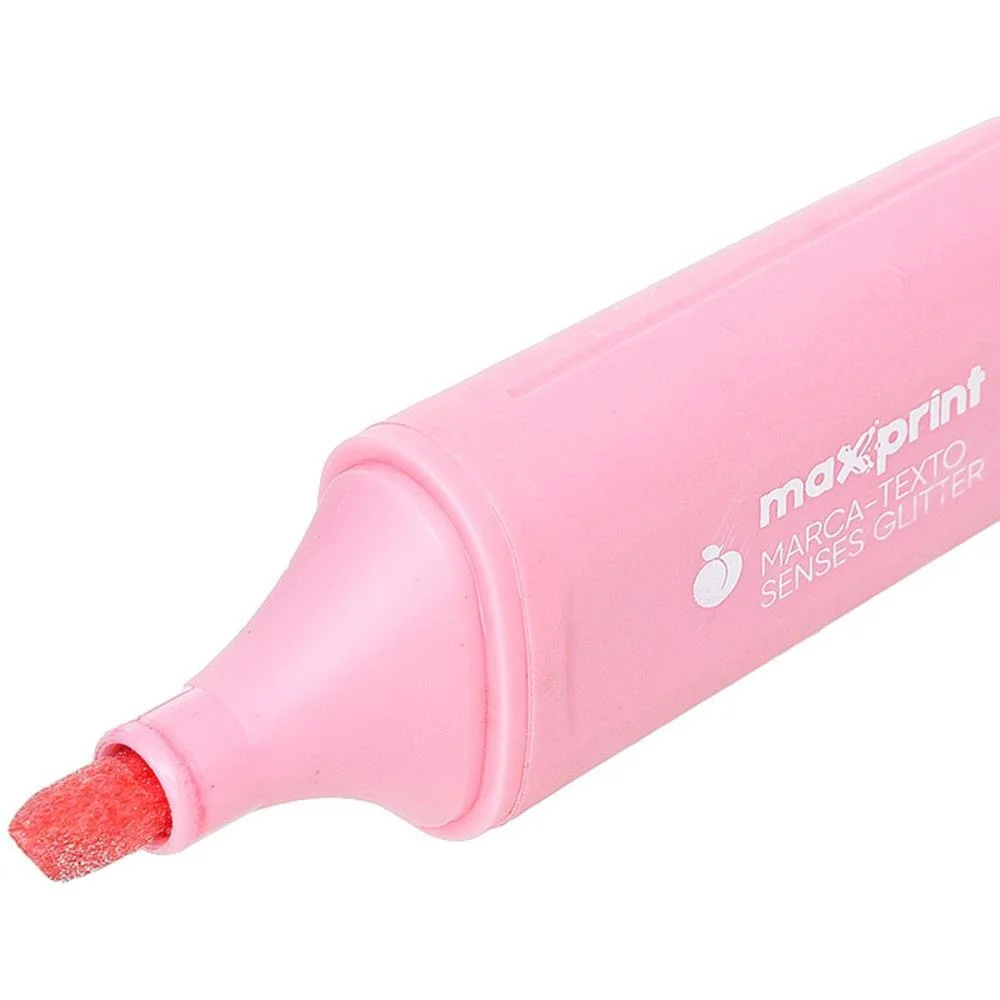 Caneta Marca Texto 4 Cores Glitter Com Cheirinho Maxprint (Estojo) - imagem 4