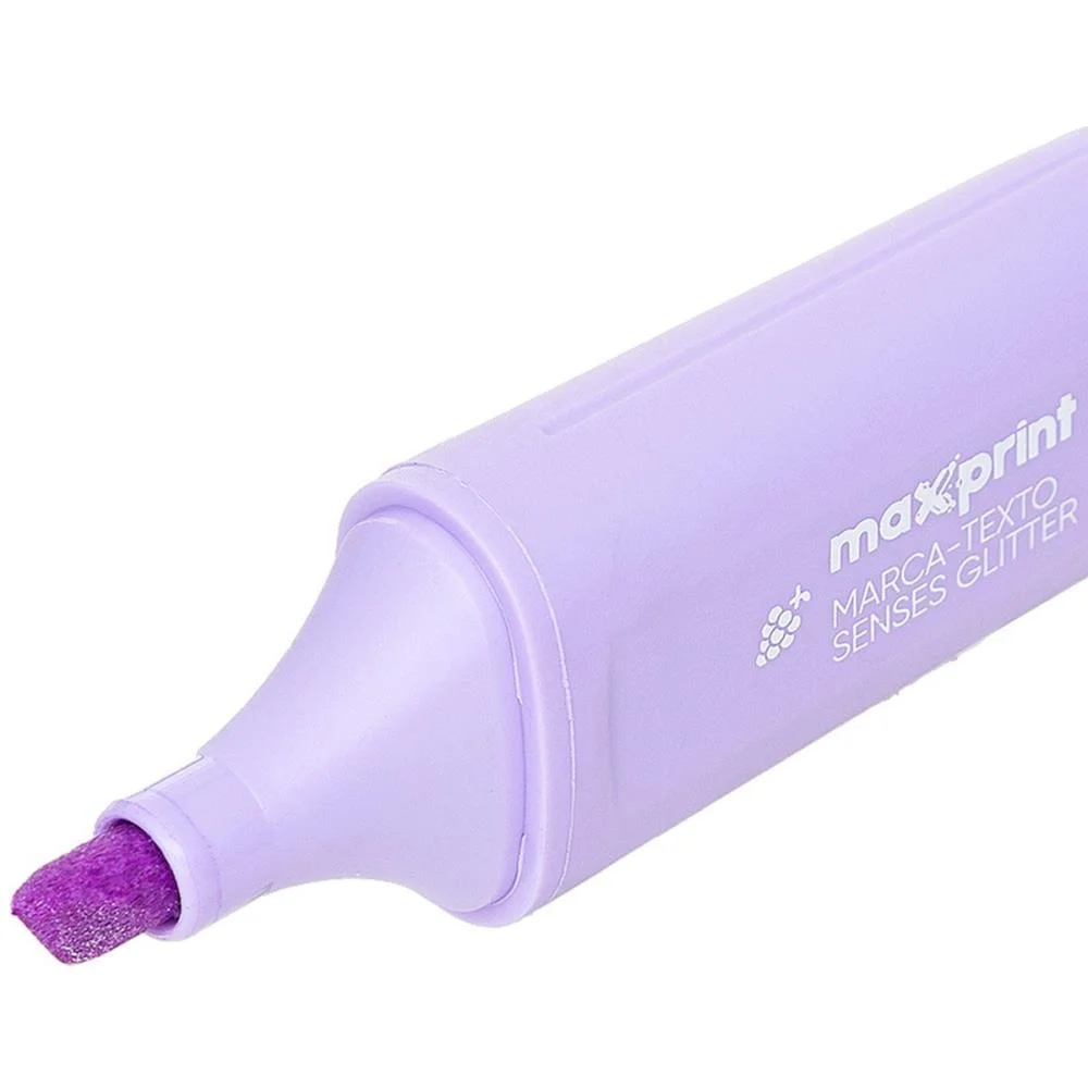 Caneta Marca Texto 4 Cores Glitter Com Cheirinho Maxprint (Estojo) - imagem 5