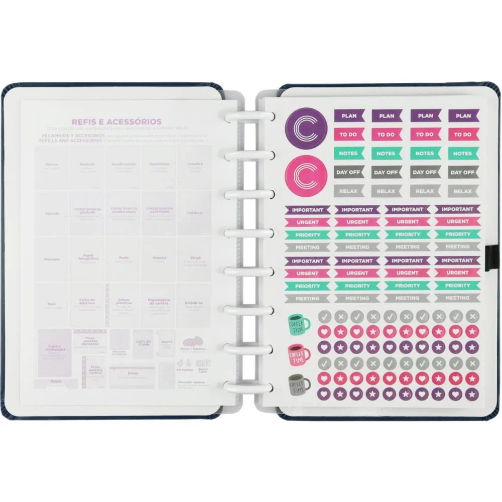 Caderno Inteligente Agenda A5 Dark Blue 97Fls 90G Caderno Inteligente - imagem 4