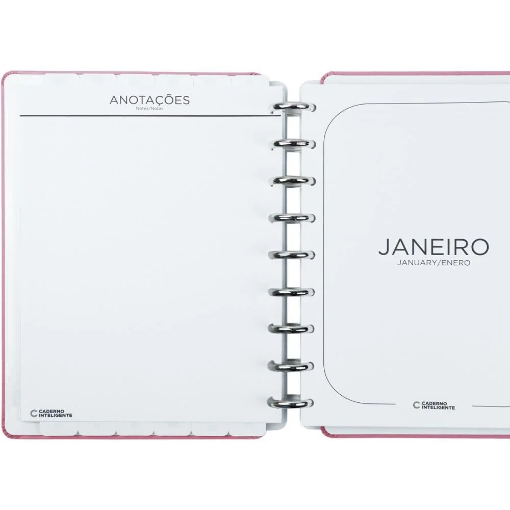 Caderno Inteligente Planner Medio Guava 168Fls Caderno Inteligente - imagem 4