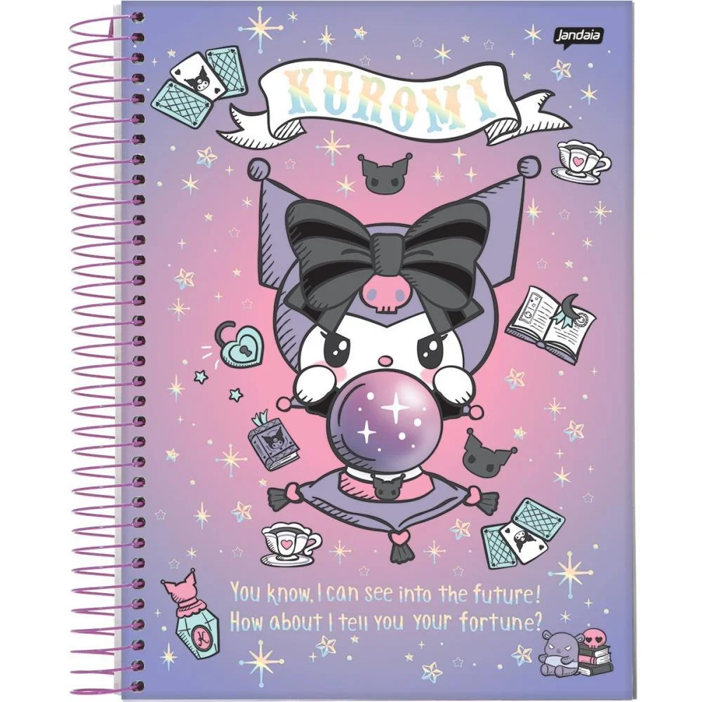 Caderno 01X1 Capa Dura Kuromi 80 Fls Jandaia (Pct.c/04) - imagem 5